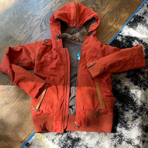 Holden Jackets & Coats Holden Burnt Orange Faux Fur Ski Jacket